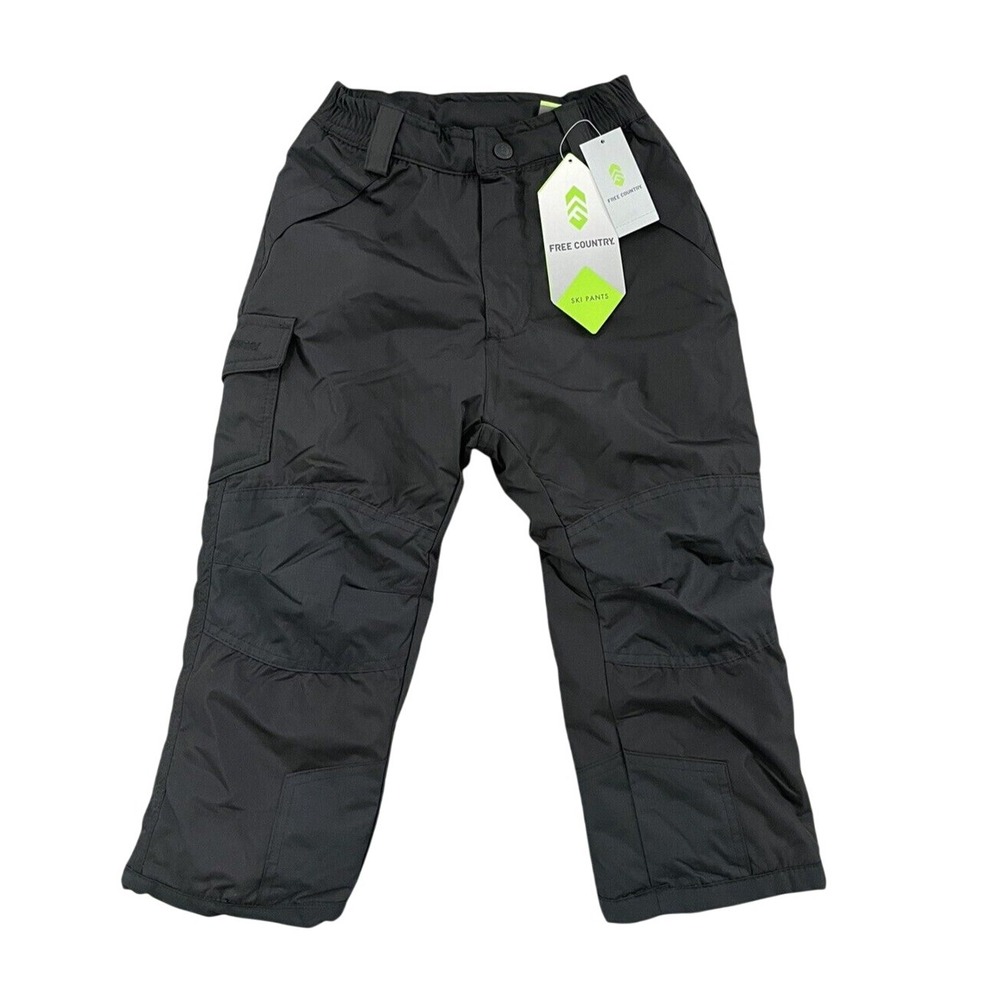 Black Free Country Kids Children's Ski Pants Unisex Sz 4 New w/Tags‎